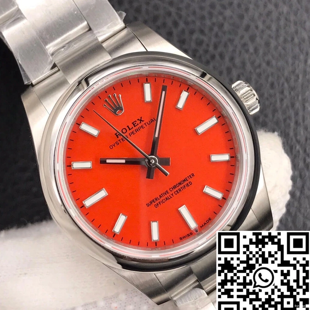 M277200-0008 31MM Oyster Coral EW Rolex Red Factory Perpetual 1297 Dial WrinkleFree 0708